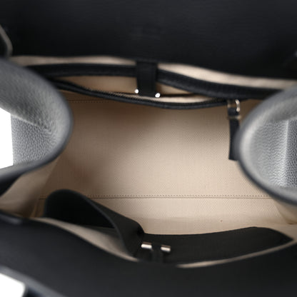 The Row Matte Grained Calfskin Soft Margaux 12 Dark Navy 5 of 9