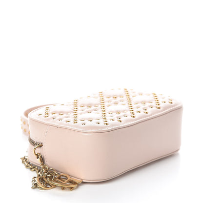 Christian Dior Lambskin Cannage Studded Lady Dior Camera Case Pouch Light Pink 4 of 10