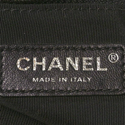 Chanel Wool Felt Calfskin Large Deauville Tote White Black 7 of 10