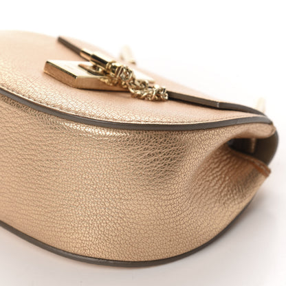 Chloe Metallic Goatskin Nano Drew Shoulder Bag Abstract Gold 7 of 9