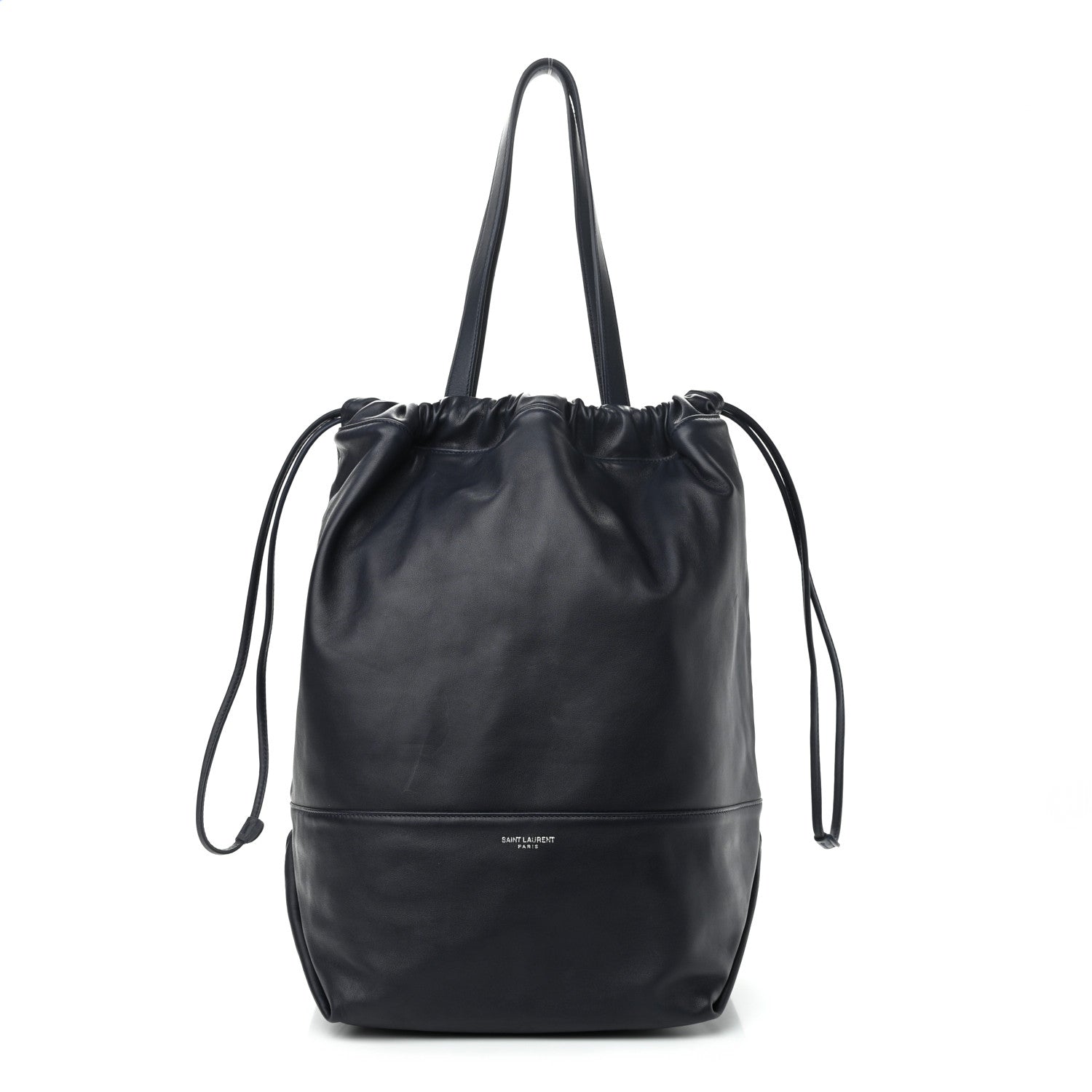 Saint Laurent Lambskin West Shopping Bag Dark Notte 3 of 11