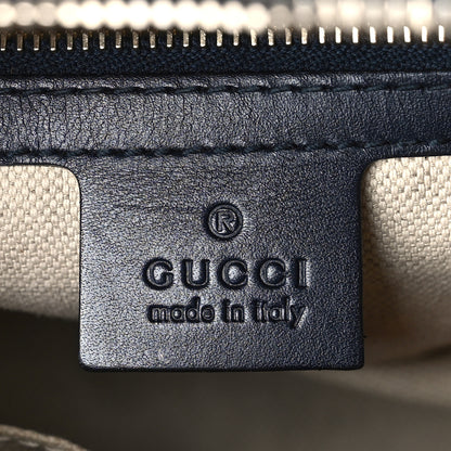 Gucci Monogram Vintage Web Small Boston Navy 6 of 12