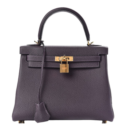 Hermes Togo Kelly Retourne 25 Raisin 1 of 38