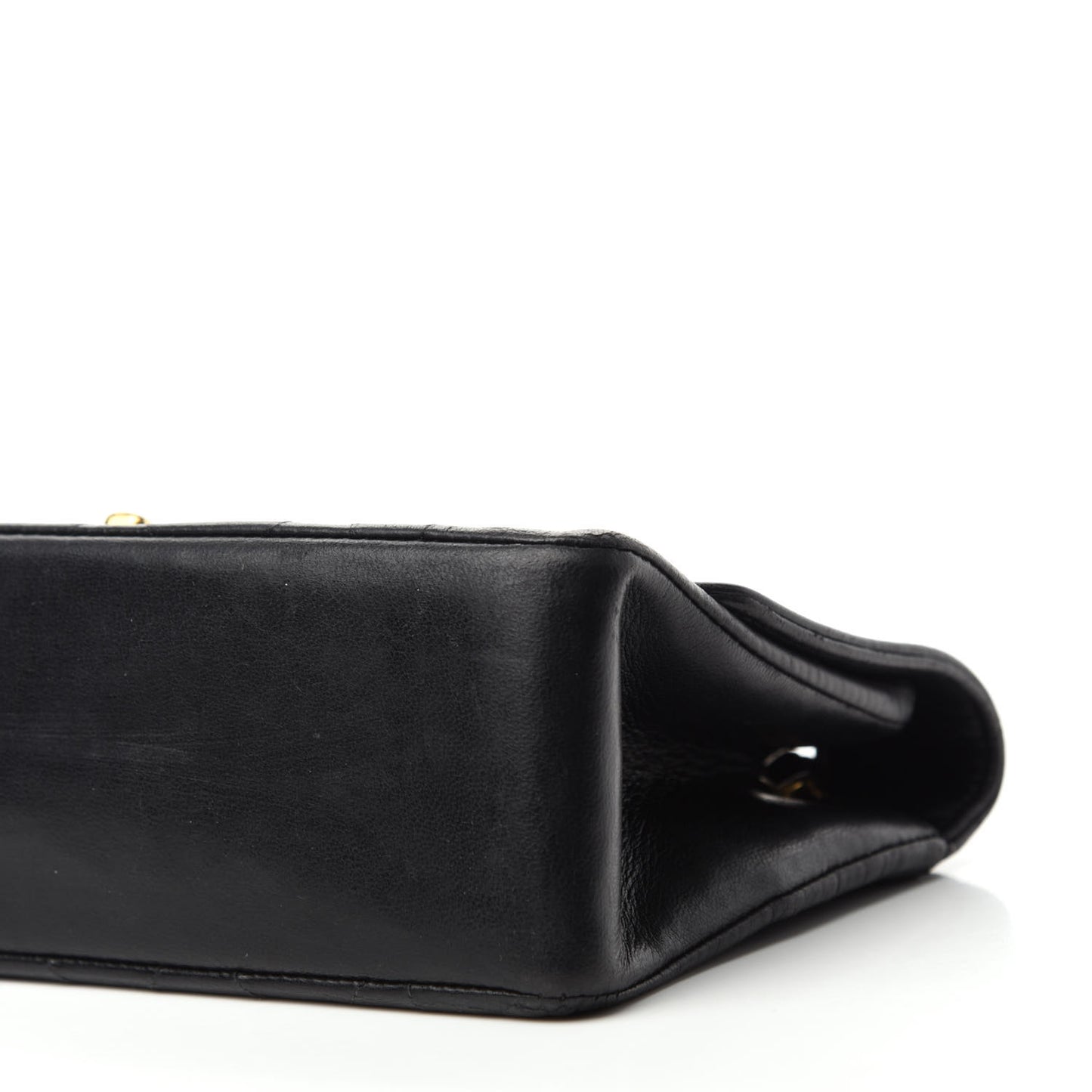 Lambskin Quilted Small Single Flap Black