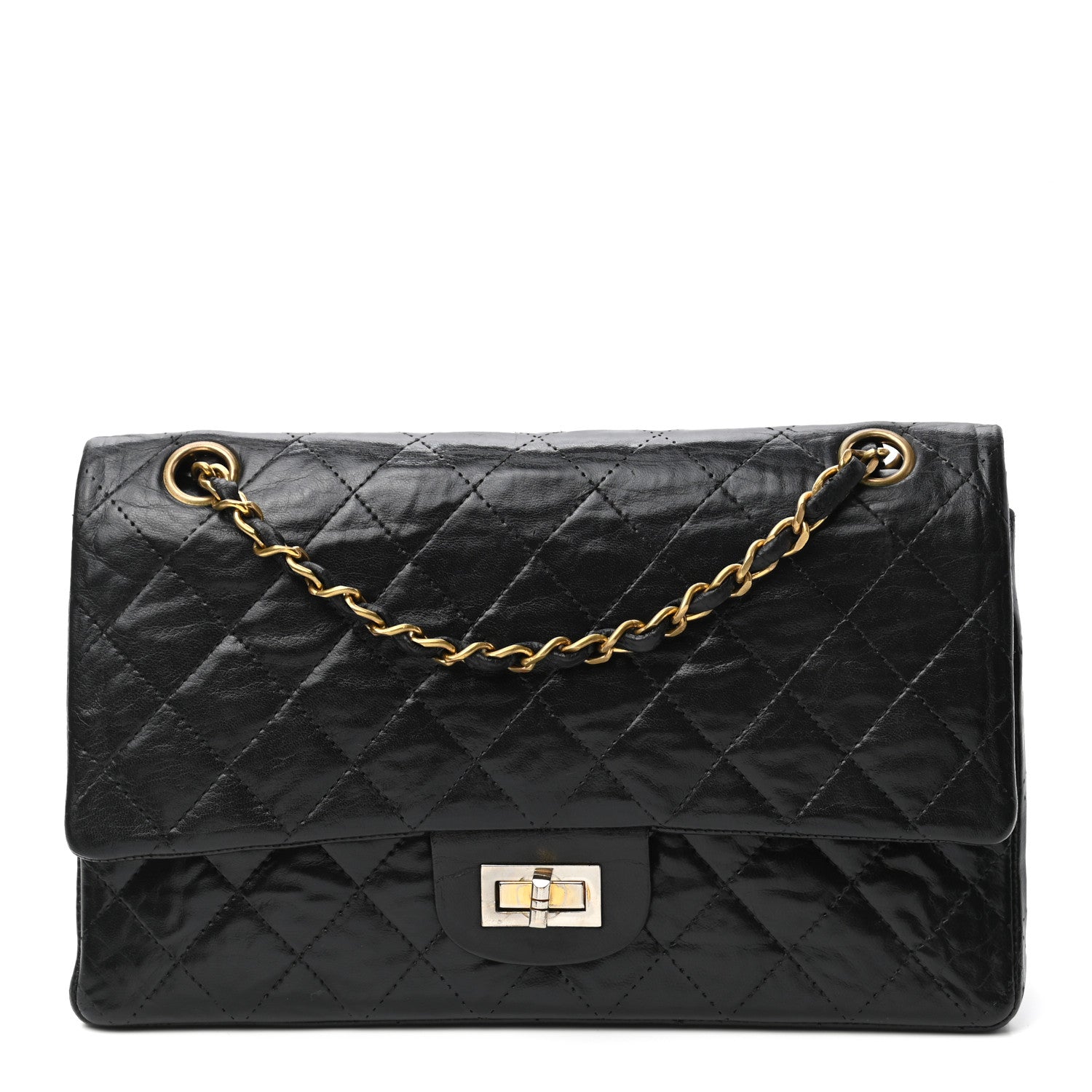 Chanel Aged Calfskin Quilted 2.55 Reissue 225 Flap Black 1 of 10