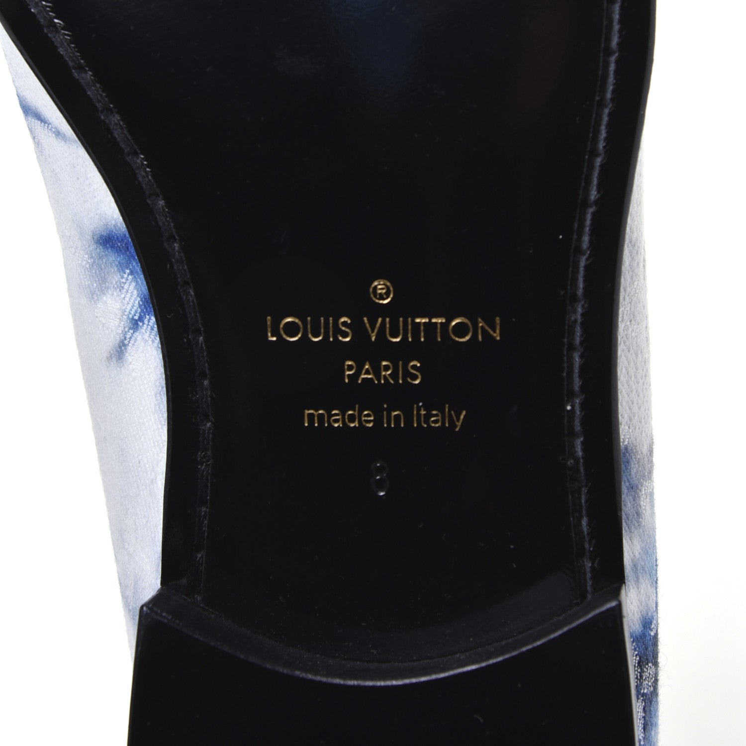 Louis Vuitton Monogram Denim Tie Dye Mens Auteuil Slippers 8 Navy Blue 9 of 10