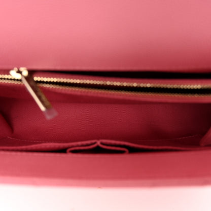Chanel Caviar Chevron Quilted Small Coco Handle Flap Pink 5 of 10
