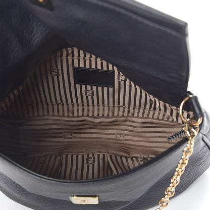 Fendi Vitello Flamingo Fendista Pouchette Crossbody Black 4 of 8
