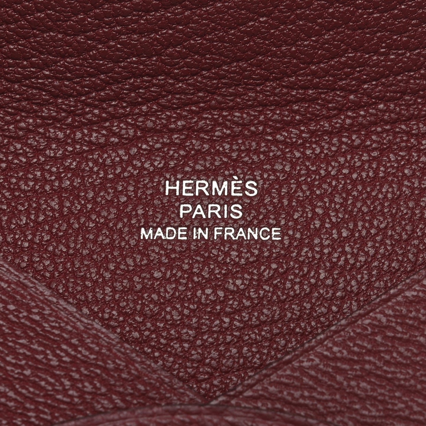 Chevre Mysore Calvi Card Case Rouge H