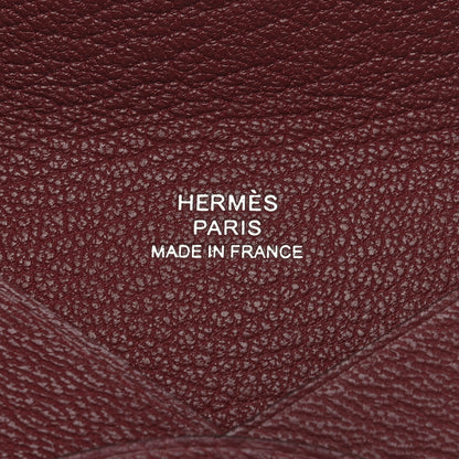 Hermes Chevre Mysore Calvi Card Case Rouge H 7 of 8
