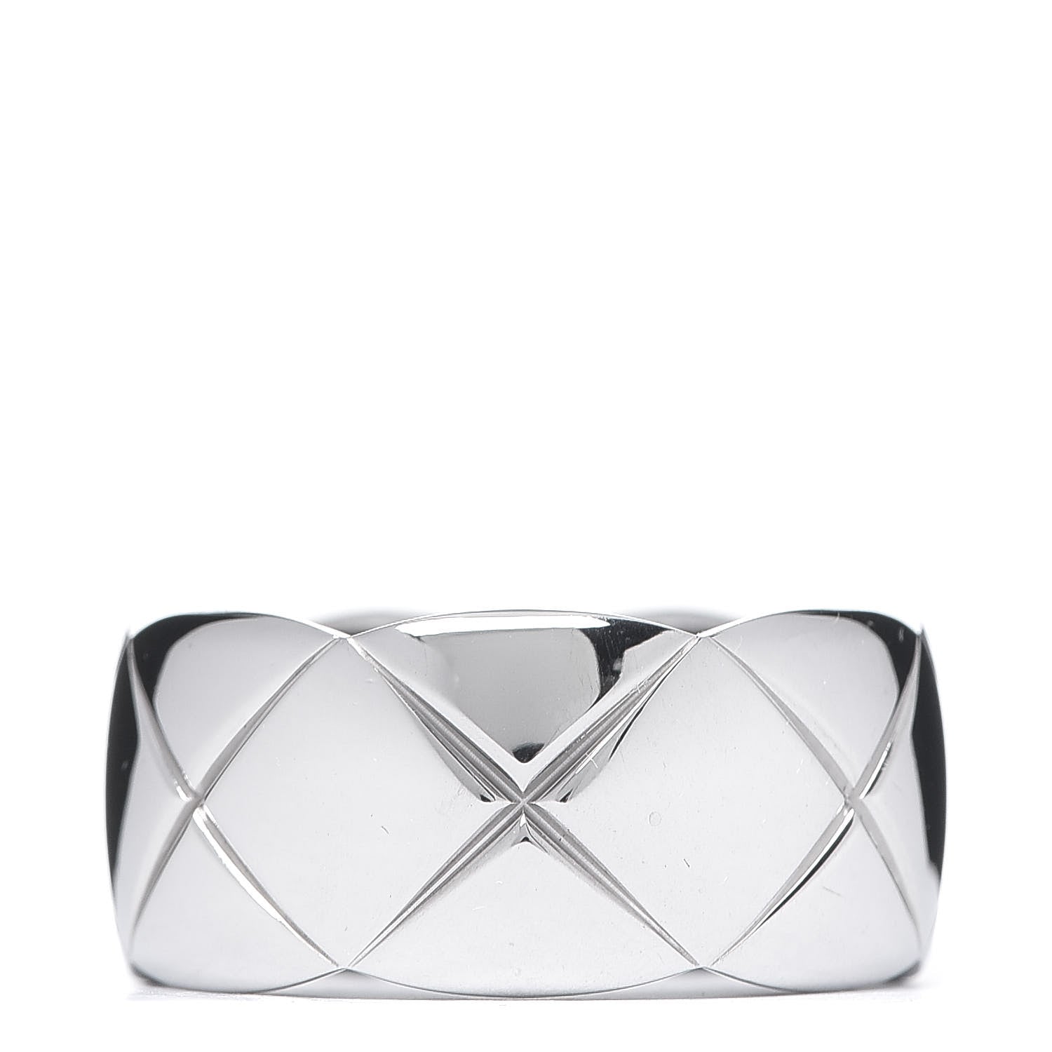 Chanel 18K White Gold Medium Coco Crush Ring 60 9 2 of 5