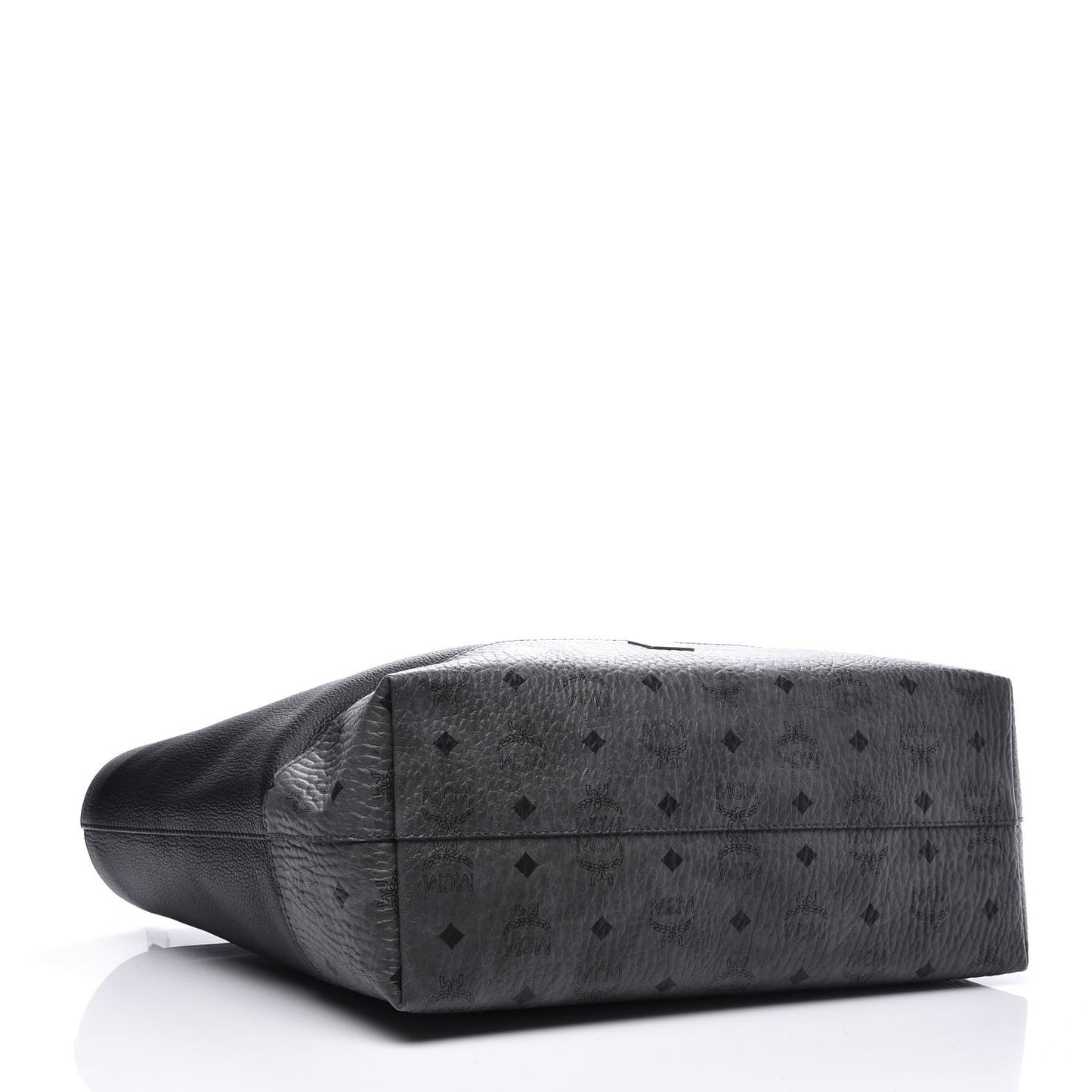 Calfskin Visetos Anya Shopper Tote Black
