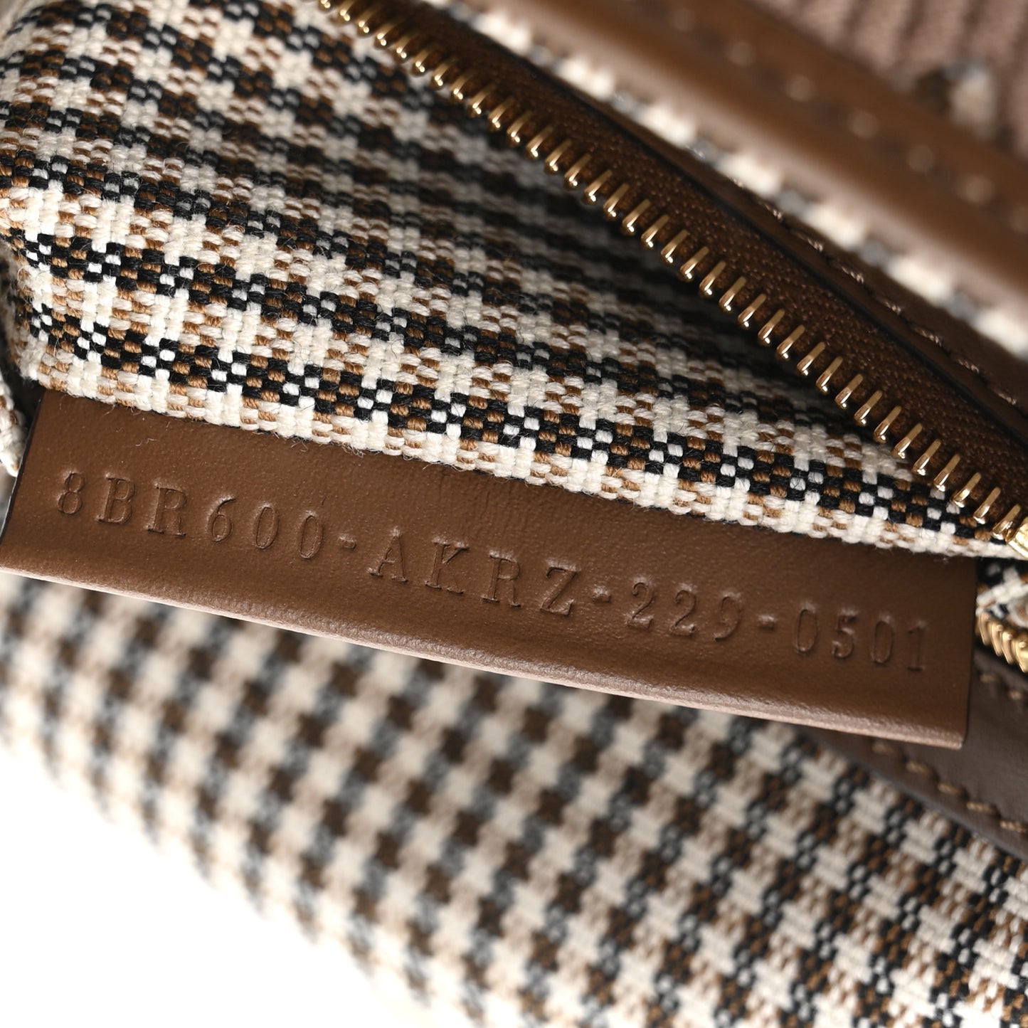 Wool Vitello King Houndstooth FF Embroidered Baguette Beige Moro