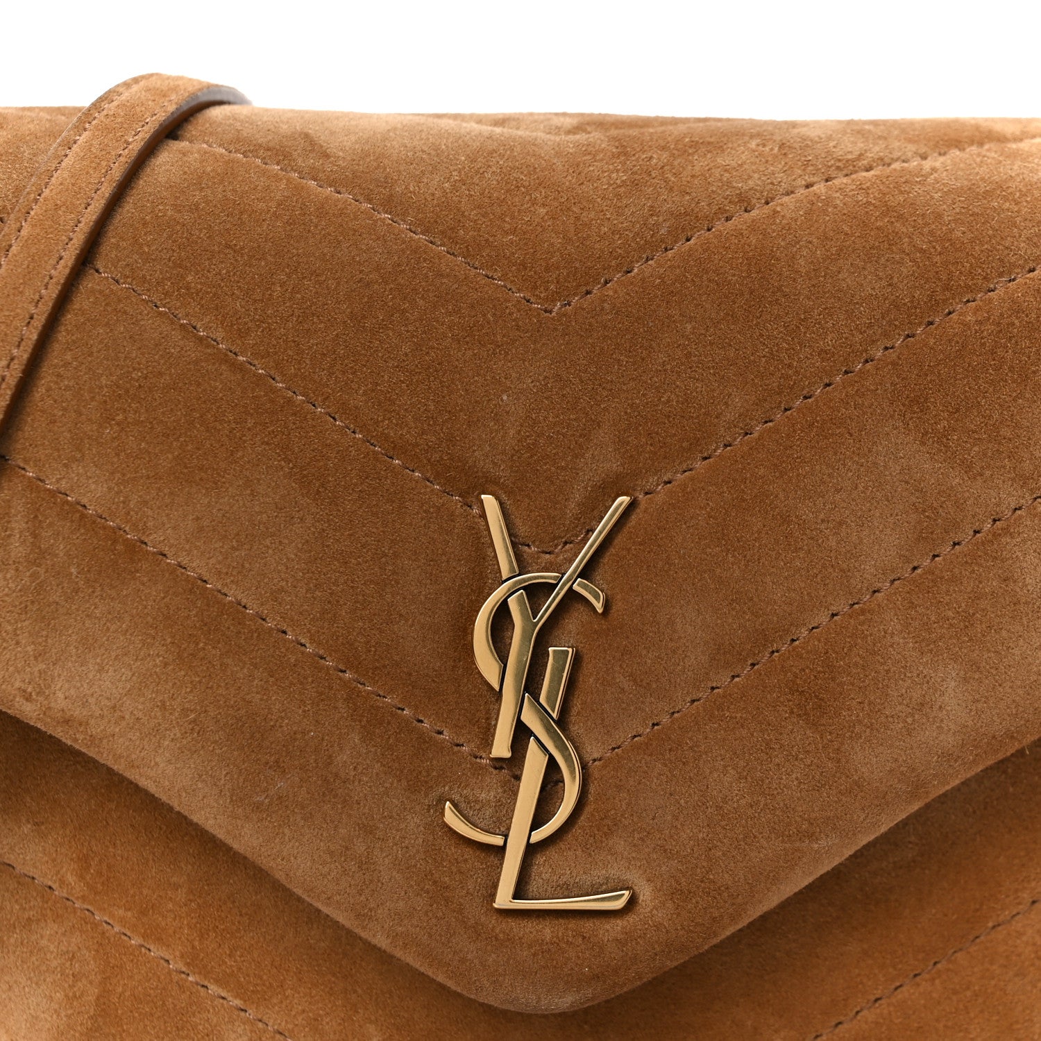 Saint Laurent Suede Toy Loulou Shoulder Bag Cinnamon 9 of 11