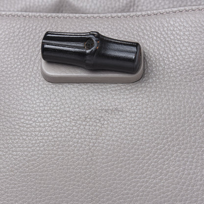 Gucci Cellarius Calfskin Small Bamboo Daily Top Handle Bag Storm Grey 6 of 9