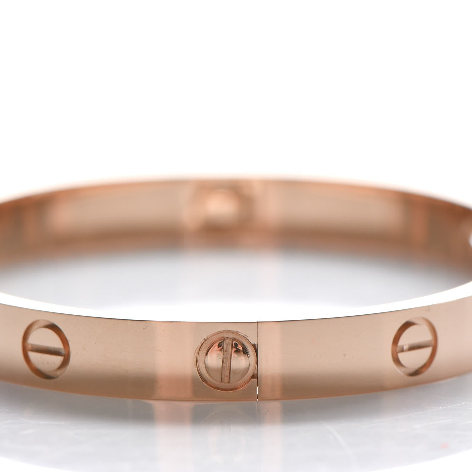 Cartier 18K Pink Gold 4 Diamond LOVE Bracelet 17 7 of 11