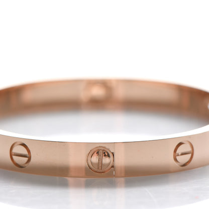 Cartier 18K Pink Gold 4 Diamond LOVE Bracelet 17 7 of 11