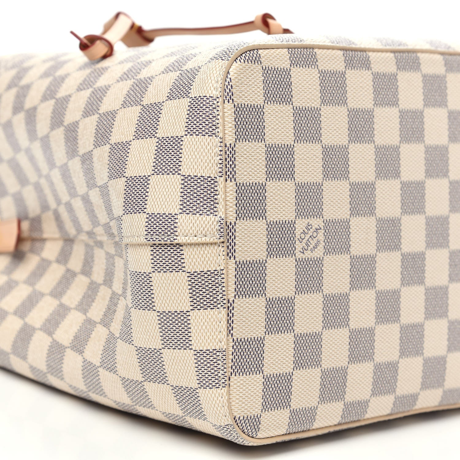 Louis Vuitton Damier Azur Braided Neonoe MM Peach Cream 9 of 10