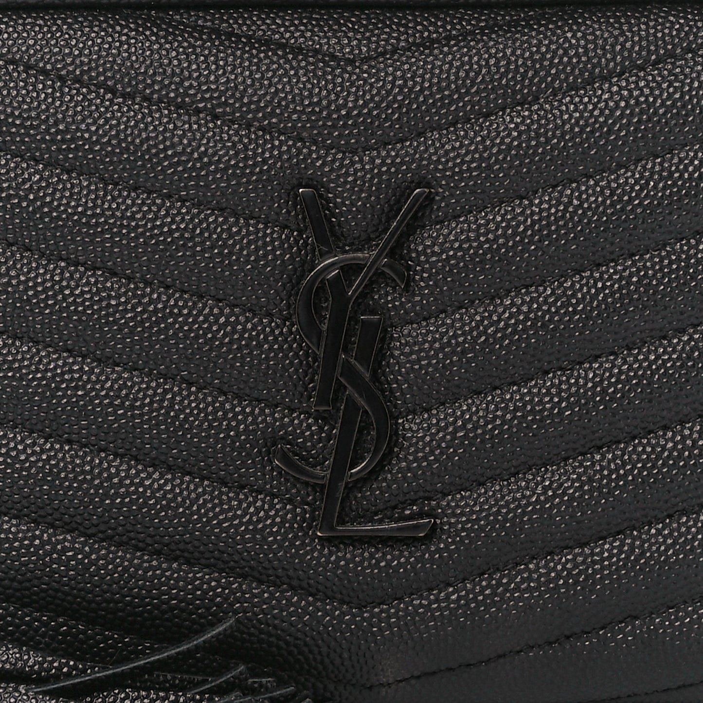Grain De Poudre Matelasse Monochrome Monogram Mini Lou Camera Bag Black