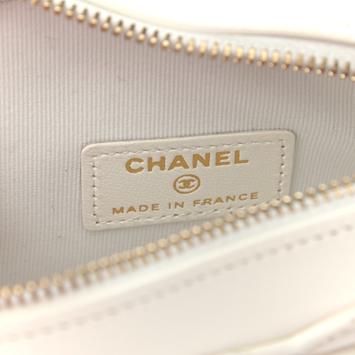 Chanel Lambskin Quilted CC In Love Heart Clutch With Chain White 6 of 10