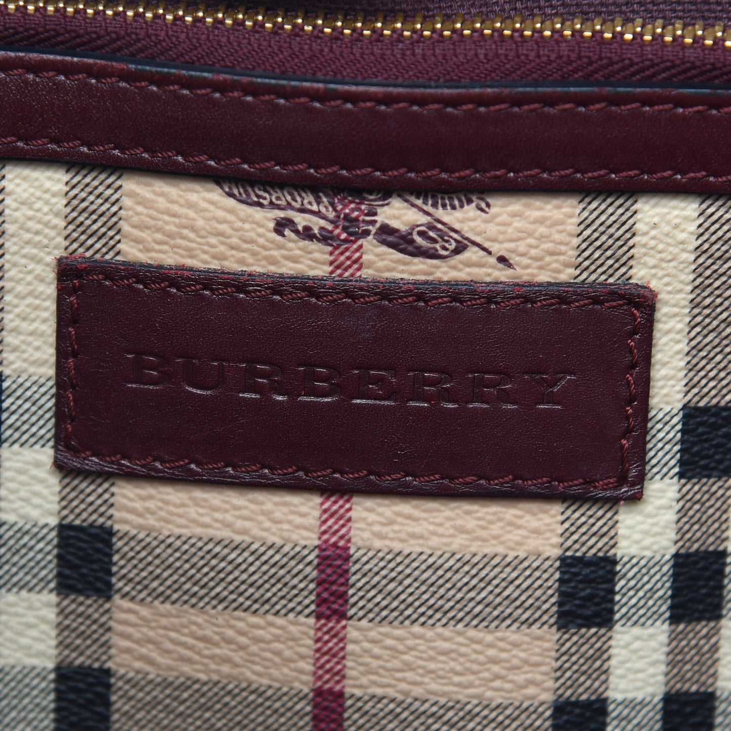 Haymarket Check Small Canterbury Tote Burgundy