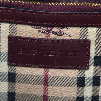 Burberry Haymarket Check Small Canterbury Tote Burgundy 6 of 16