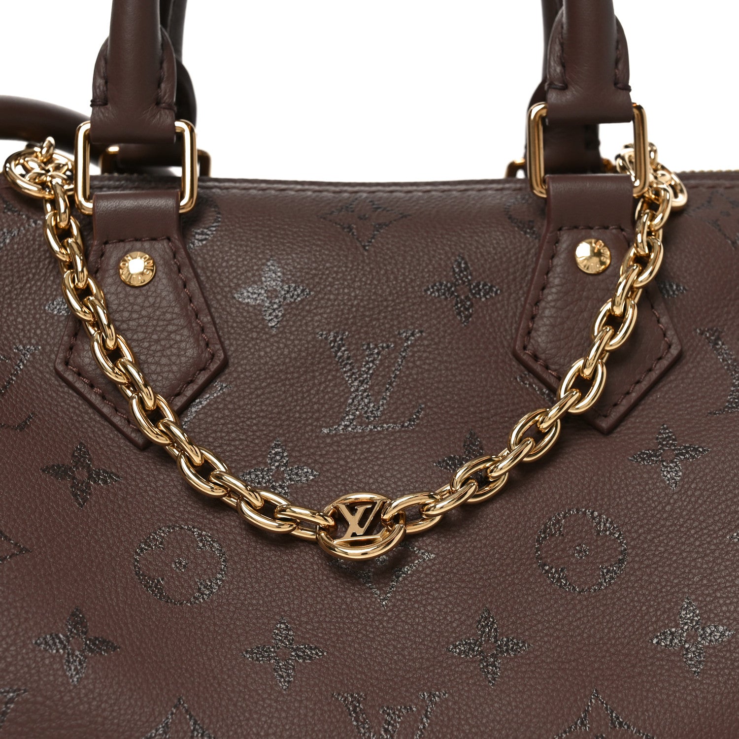 Louis Vuitton Calfskin LV Bliss Speedy Bandouliere 25 Brun 6 of 8