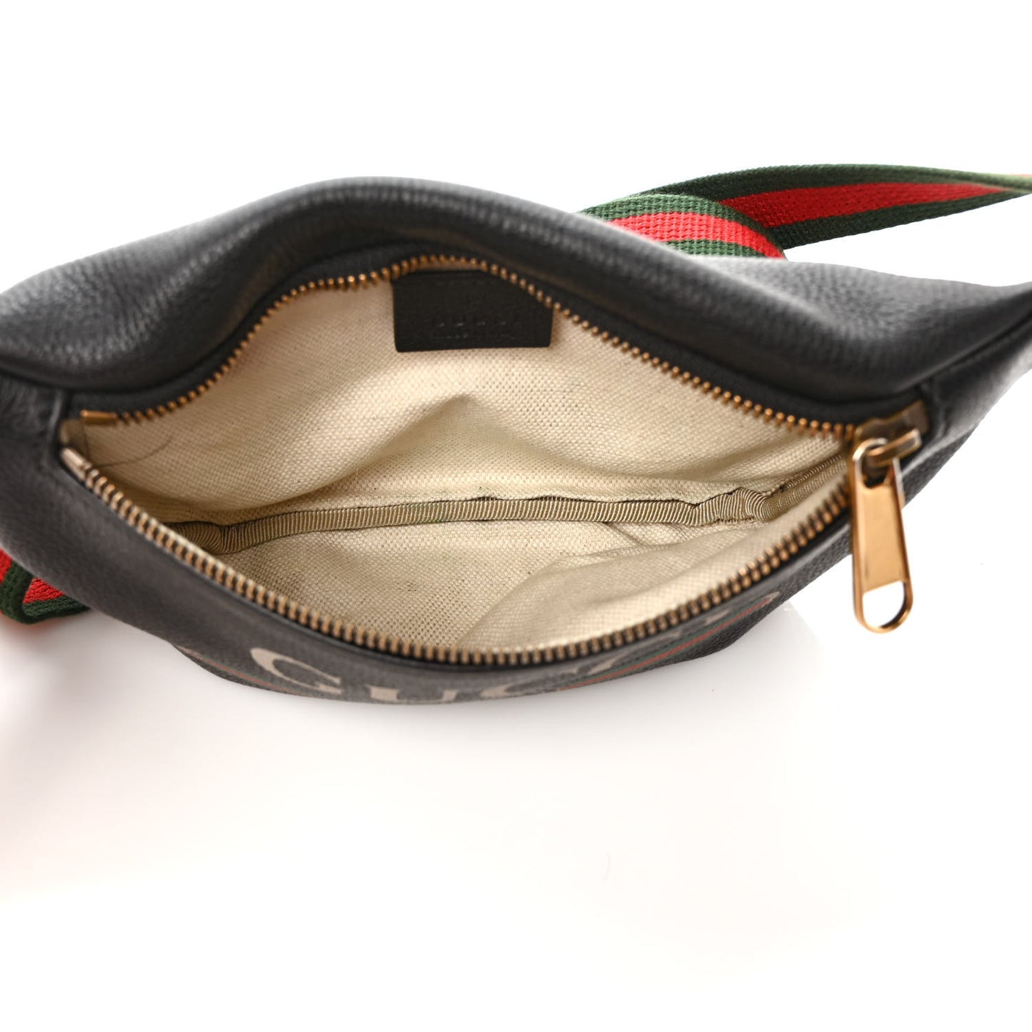 Grained Calfskin Small Logo Belt Bag Black