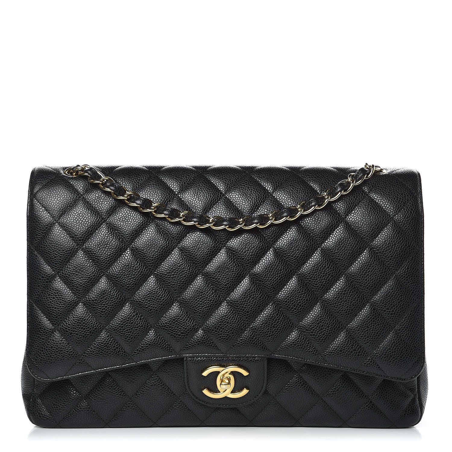 Chanel Caviar Quilted Maxi Double Flap Black 1 of 9