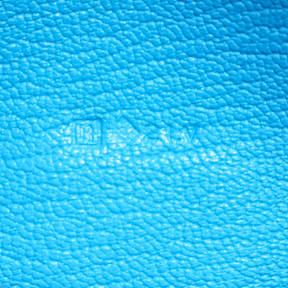 Hermes Chevre Mysore Bearn Gusset Wallet Bleu Azteque 10 of 10