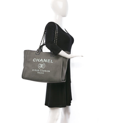 Chanel Mixed Fibers Small Deauville Tote Grey 2 of 10