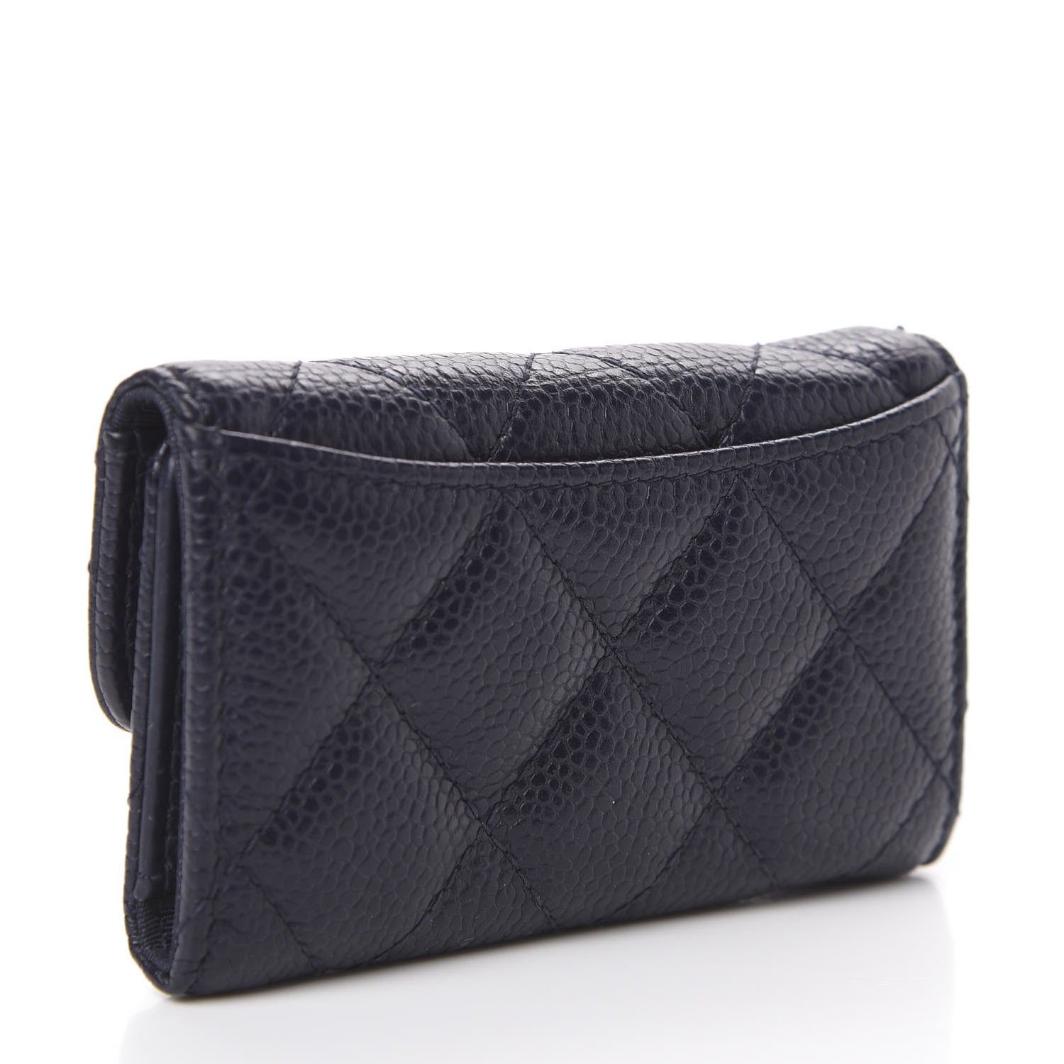 Chanel Caviar Quilted 6 Key Holder Blue 2 of 7
