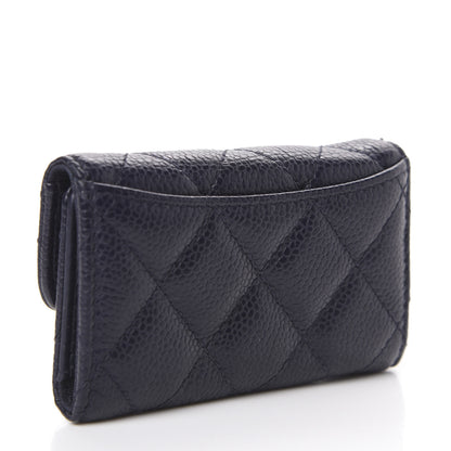 Chanel Caviar Quilted 6 Key Holder Blue 2 of 7