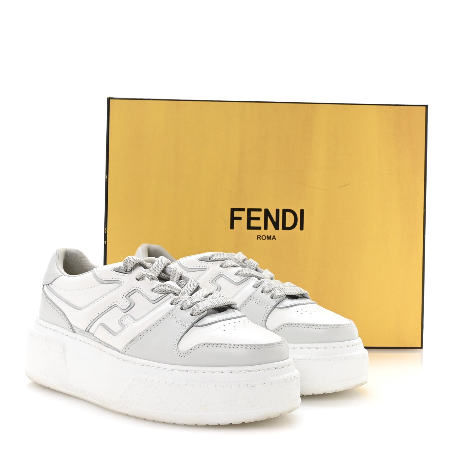 Fendi Suede Vitello Fendi Logo Match Low Top Sneakers 37.5 Cream Tobacco Black 9 of 9