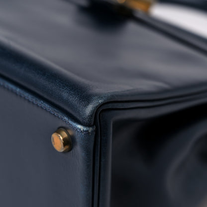 Hermes Box Kelly Retourne 35 Indigo 8 of 18