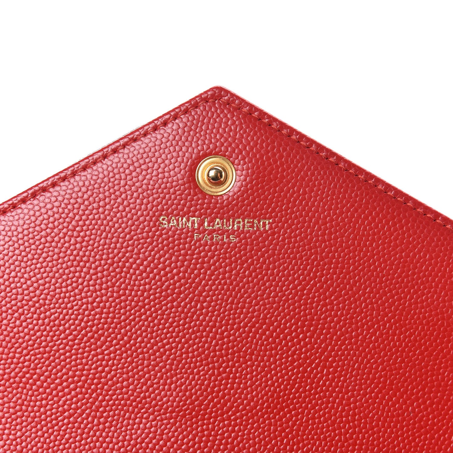 Grain De Poudre Matelasse Chevron Monogram Chain Wallet New Red