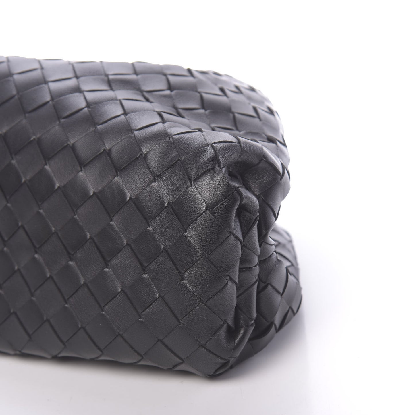 Nappa Maxi Intreccio The Pouch Oversized Clutch Black