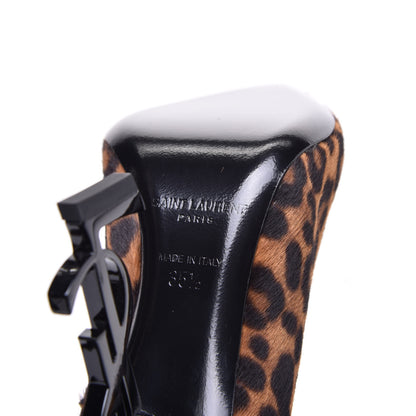 Saint Laurent Calf Hair Leopard Print Opyum 110 Pumps 35.5 Brown 7 of 9