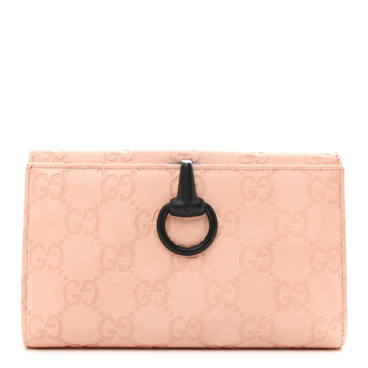Guccissima Horsebit Clip Wallet Pink