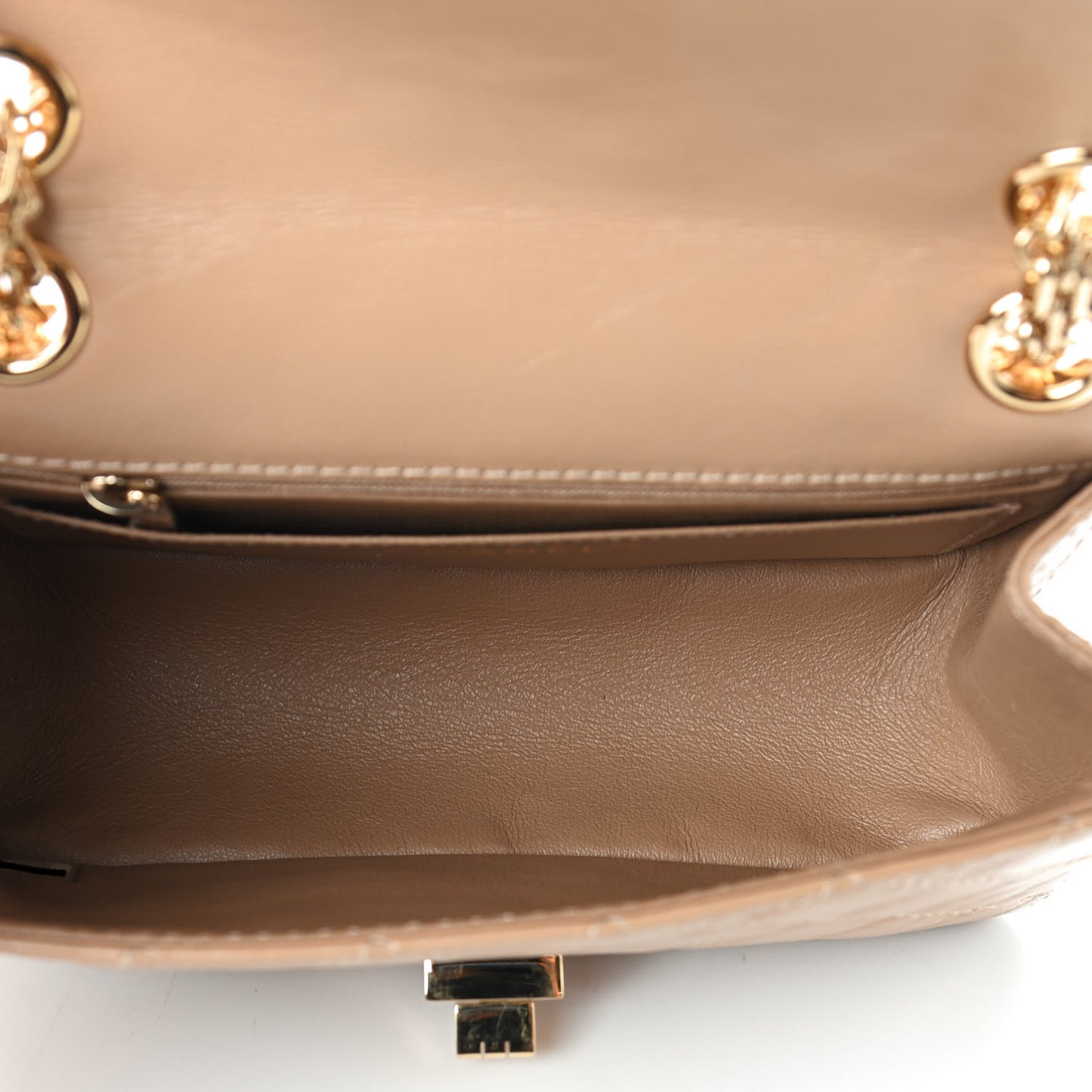 Aged Calfskin Quilted 2.55 Reissue Mini Flap Beige