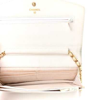 Chanel Caviar Timeless CC Wallet on Chain WOC White 4 of 4