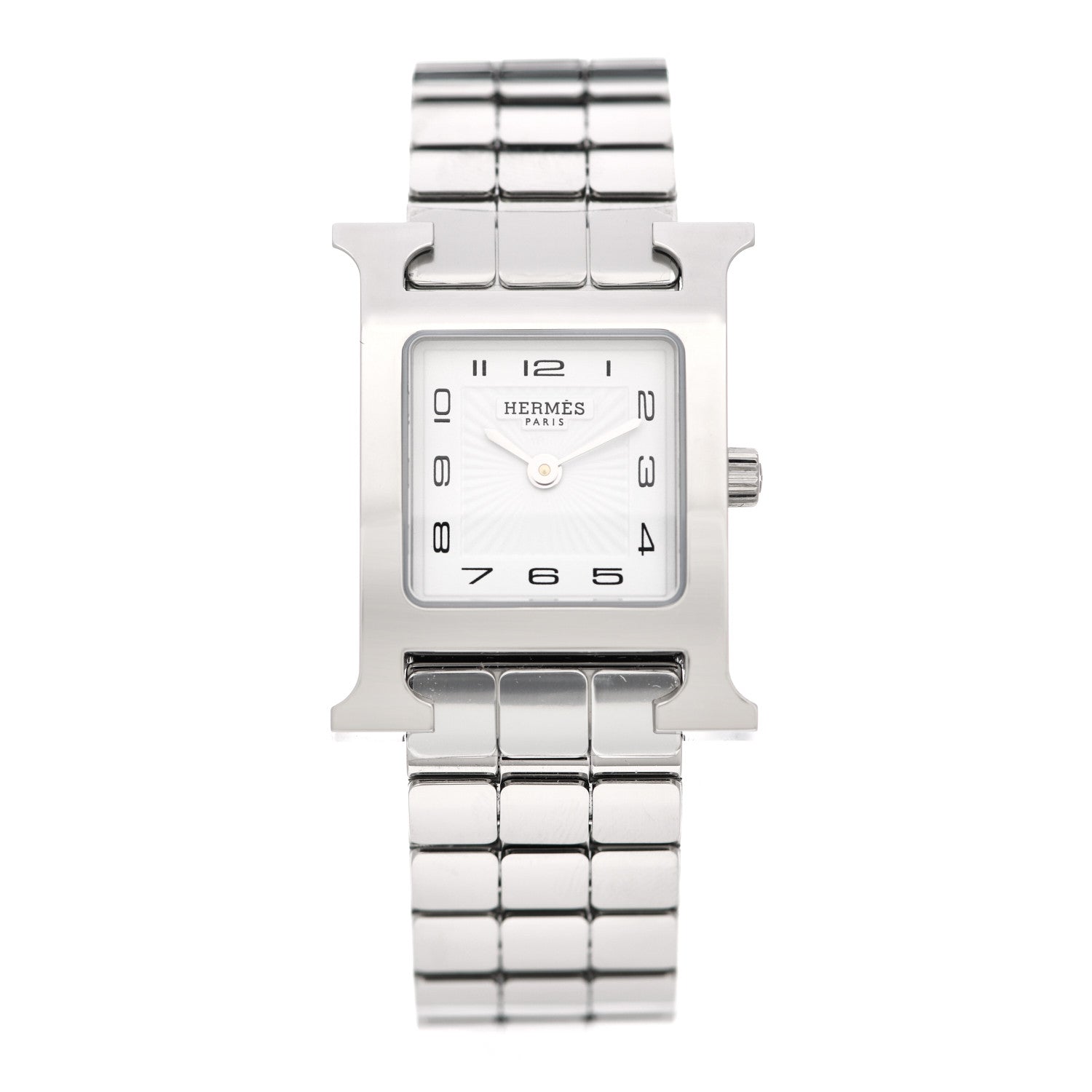 Hermes Stainless Steel 21mm Heure H Hour Quartz Watch 1 of 5