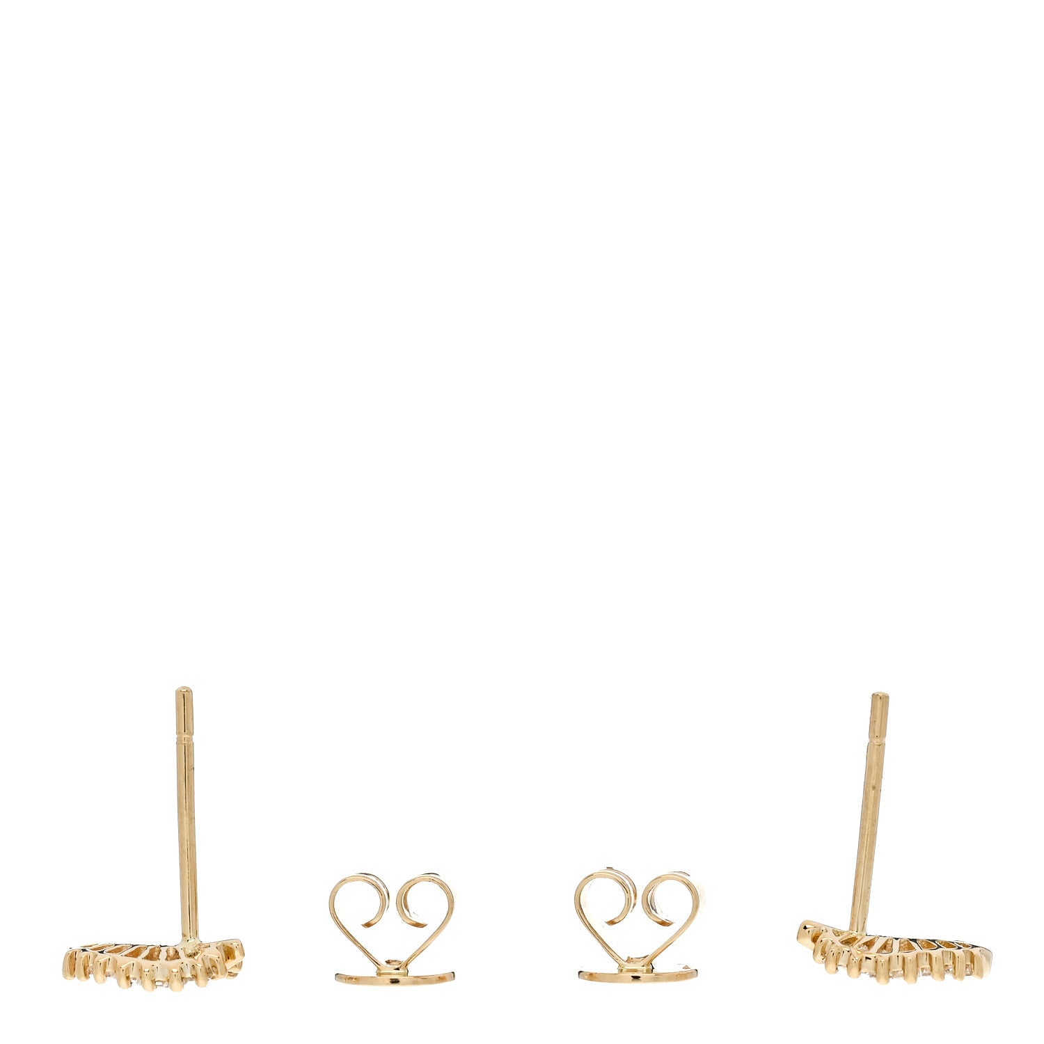 Anita Ko 18K Yellow Gold Diamond Small Palm Leaf Earrings 3 of 5