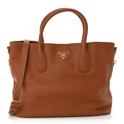 Prada Vitello Daino Tote Rame 1 of 13