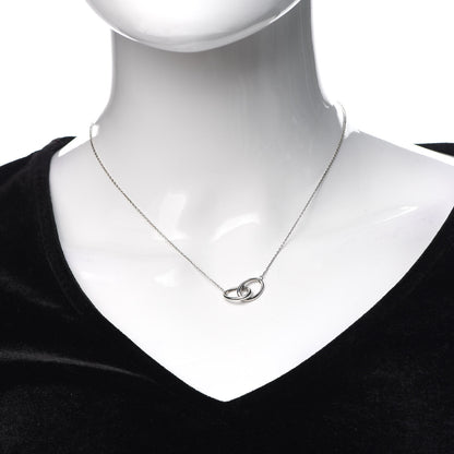 Tiffany Sterling Silver Elsa Peretti Interlocking Ovals Pendant Necklace 2 of 4