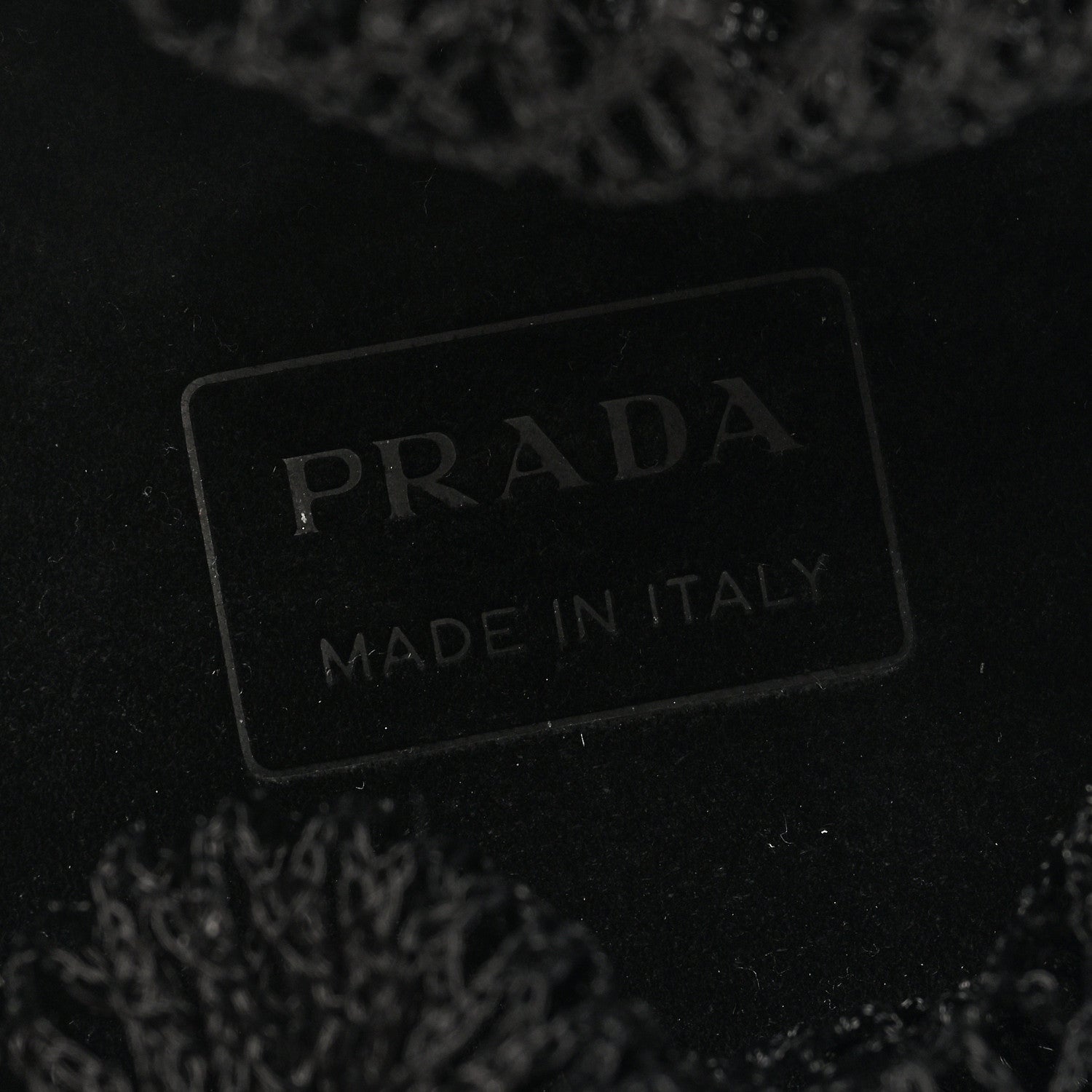 Prada Tessuto Mesh Patent Rete Bag Black 6 of 8