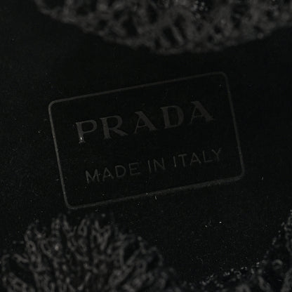 Prada Tessuto Mesh Patent Rete Bag Black 6 of 8