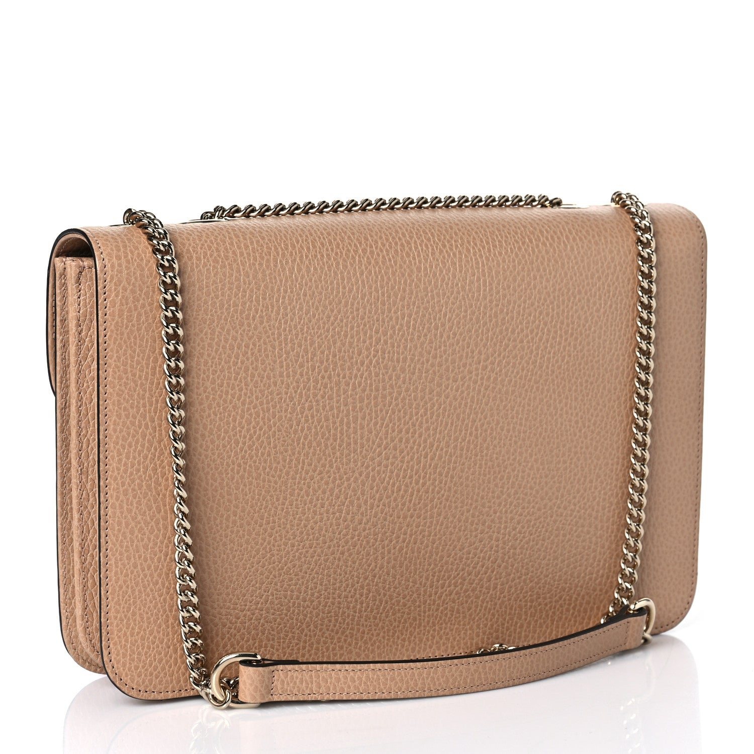 Gucci Dollar Calfskin Interlocking G Shoulder Bag Camelia 3 of 9