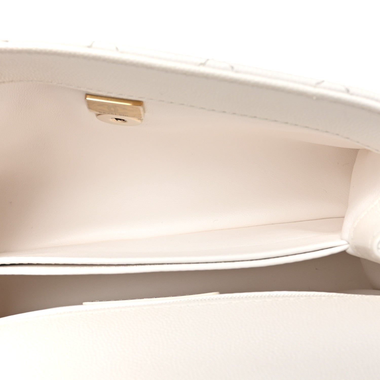 Chanel Caviar Quilted Mini Coco Handle Flap White 5 of 11