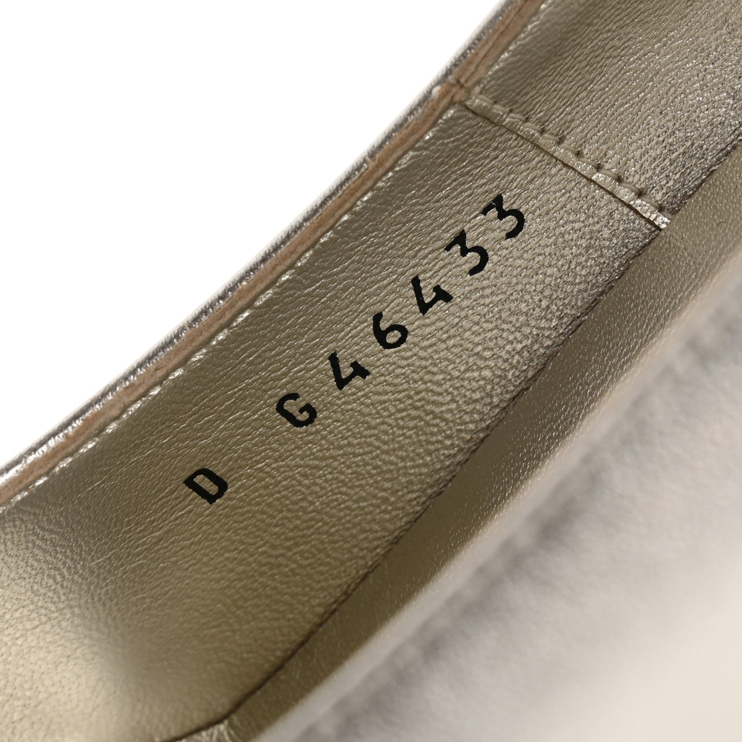 Chanel Laminated Lambskin Grosgrain Cap Toe CC Mary Jane Pumps 38 Silver Black 9 of 14